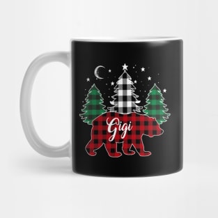 Gigi Bear Buffalo Red Plaid Matching Family Christmas Mug